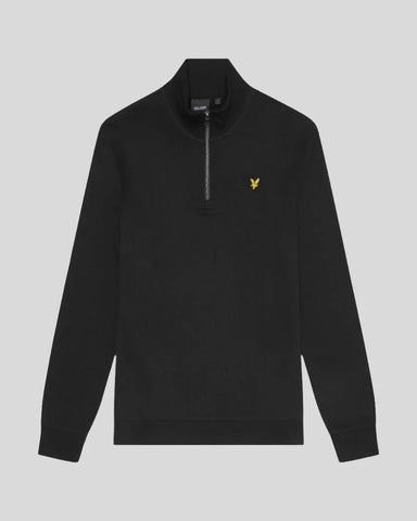 Lyle & Scott Loopback 1/4 Zip Sweatshirt – Black