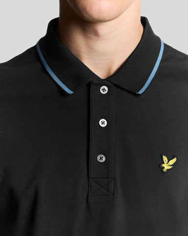 Lyle & Scott Tipped Short Sleeve Polo – Black