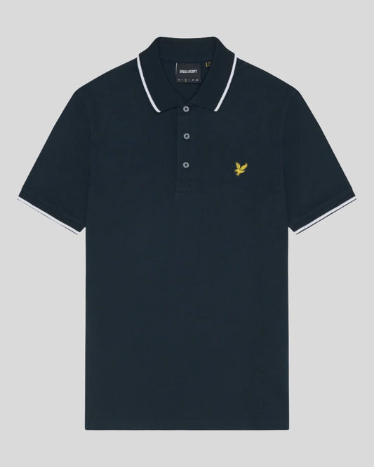 Lyle & Scott Tipped Short Sleeve Polo – Dark Navy