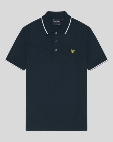 Lyle & Scott Tipped Short Sleeve Polo – Dark Navy