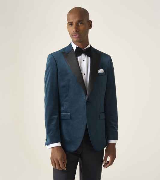 Skopes Jive Velvet Tailored Blazer Teal