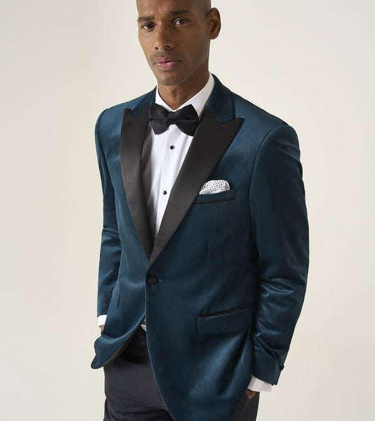 Skopes Jive Velvet Tailored Blazer Teal
