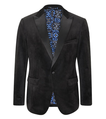 Skopes Jive Velvet Tailored Blazer Black