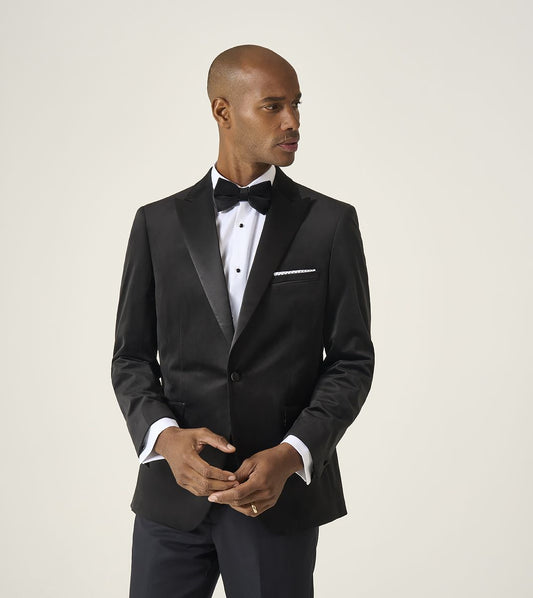 Skopes Jive Velvet Tailored Blazer Black